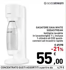 Spazio Conad Gasatore gaia white SODASTREAM offerta
