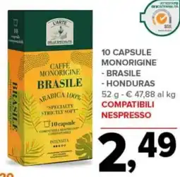 Todis 10 capsule monorigine - brasile -honduras offerta