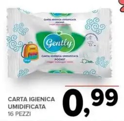 Todis Gently Carta igienica umidificata 16 pezzi offerta
