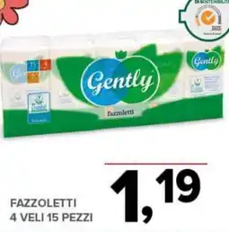 Todis Gently Fazzoletti 4 veli 15 pezzi offerta