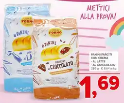 Todis Panini farciti con crema - al latte - al cioccolato offerta