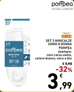 Spazio Conad Set 3 minicalze uomo o donna POMPEA offerta