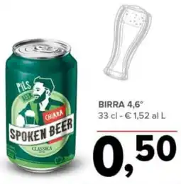 Todis Birra 4,6° SPOKEN BEER offerta