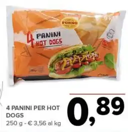 Todis 4 panini per hot dogs offerta
