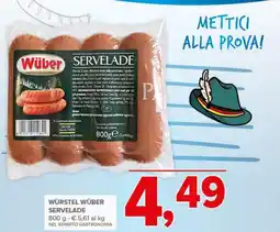 Todis Würstel wüber servelade offerta