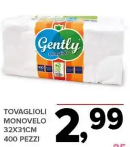 Todis Tovaglioli monovelo 32x31cm 400 pezzi offerta