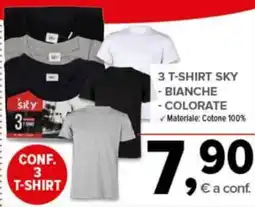 Todis 3 t-shirt sky - bianche - colorate offerta
