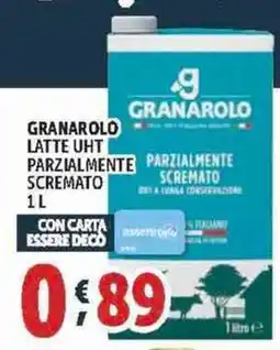 Deco Supermercati GRANAROLO Latte uht parzialmente offerta