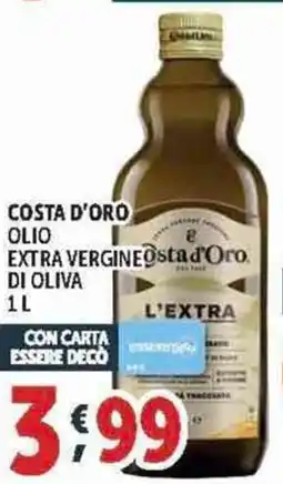 Deco Supermercati Costa d'oro olio extra vergine di oliva offerta