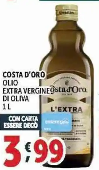 Deco Supermercati Costa d'oro olio extra vergine di oliva offerta