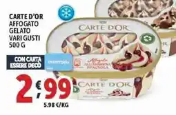 Deco Supermercati Carte d'or affogato gelato vari gusti offerta