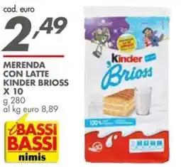 Italmark Merenda con latte KINDER BRIOSS x10 offerta