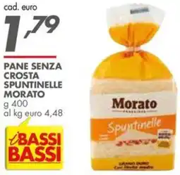 Italmark Pane senza crosta spuntinelle MORATO offerta