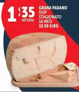 Deco Supermercati Grana padano dop stagionato 160 mesi offerta