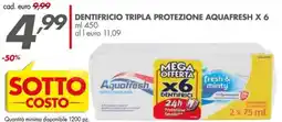 Italmark Dentifricio tripla protezione AQUAFRESH X 6 offerta
