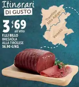 Deco Supermercati F.lli billo bresaola alla tirolese offerta
