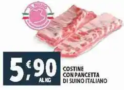 Deco Supermercati Costine con pancetta di suino italiano offerta