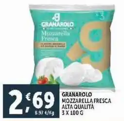 Deco Supermercati Granarolo mozzarella fresca alta qualità offerta
