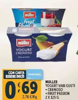 Deco Supermercati Muller yogurt vari gusti offerta