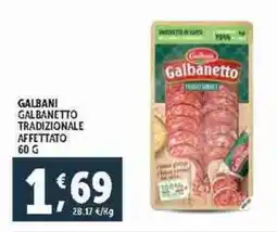 Deco Supermercati Galbani galbanetto tradizionale affettato offerta