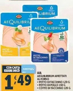 Deco Supermercati Aia aequilibrium affettati al forno offerta