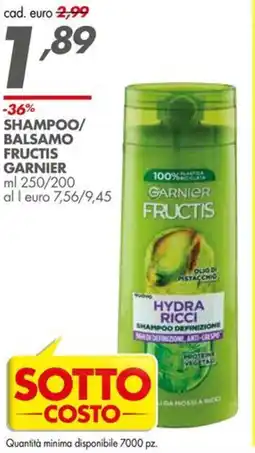 Italmark Shampoo/ balsamo fructis GARNIER offerta