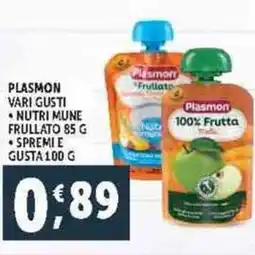 Deco Supermercati Plasmon vari gusti offerta