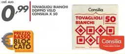 Italmark Tovaglioli bianchi doppio velo CONSILIA X 50 offerta