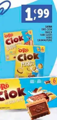Deco Supermercati Saiwa oro ciok snack vari gusti varie grammature offerta