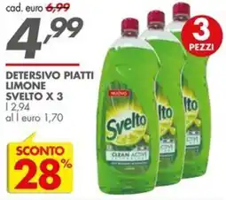 Italmark Detersivo piatti limone SVELTO X 3 offerta