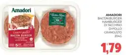 Eté Amadori bacon burger hamburger di tacchino di pollo grangusto offerta
