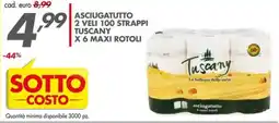 Italmark Asciugatutto 2 veli 100 strappi tuscany x 6 maxi rotoli offerta
