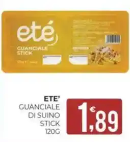 Eté Ete' guanciale di suino stick offerta