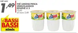 Italmark Thé limone/pesca zero/classico ESTATHÉ X 3 offerta
