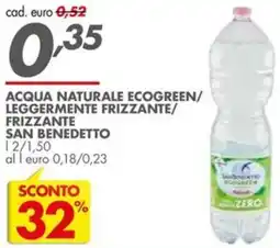 Italmark Acqua naturale ecogreen/ leggermente frizzante/ frizzante SAN BENEDETTO offerta