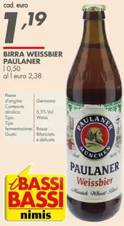 Italmark Birra weissbier PAULANER offerta