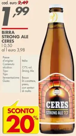 Italmark Birra strong ale CERES offerta