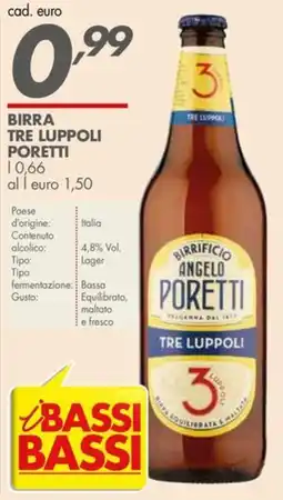 Italmark Birra tre luppoli PORETTI offerta
