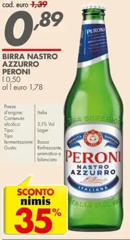 Italmark Birra nastro azzurro PERONI offerta