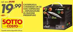 Italmark Casseruola 2 maniglie cm 28 con coperchio + impugnature in silicone pressofuso offerta