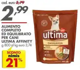 Italmark Alimento completo ed equilibrato per can ultima affinity offerta