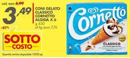 Italmark Coni gelato classico cornetto ALGIDA X 6 offerta