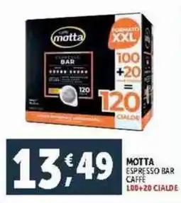 Deco Supermercati Motta espresso bar caffe 100+20 cialde offerta