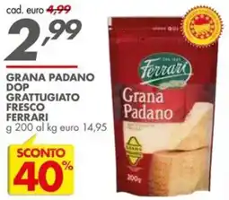 Italmark Grana padano dop grattugiato fresco FERRARI offerta