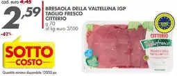 Italmark Bresaola della valtellina igp taglio fresco CITTERIO offerta