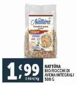 Deco Supermercati Nattúra bio fiocchi di avena integrali offerta