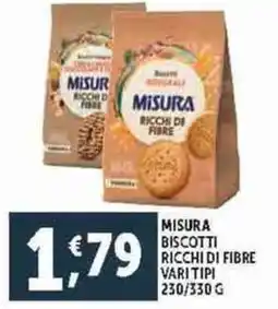 Deco Supermercati Misura biscotti ricchi di fibre vari tipi offerta