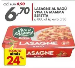 Italmark Lasagne al ragù viva la mamma BERETTA offerta