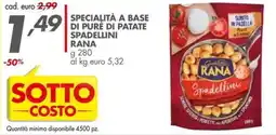 Italmark Specialità a base di pure di patate spadellini RANA offerta