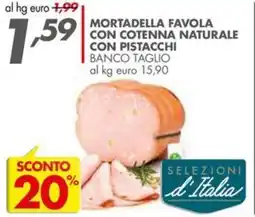 Italmark Mortadella favola con cotenna naturale con pistacchi offerta